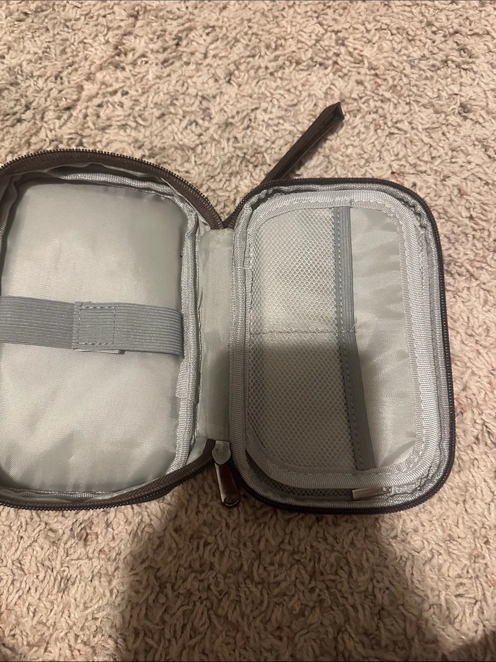 Greats Brown Tech Toiletry Pouch with Organizer